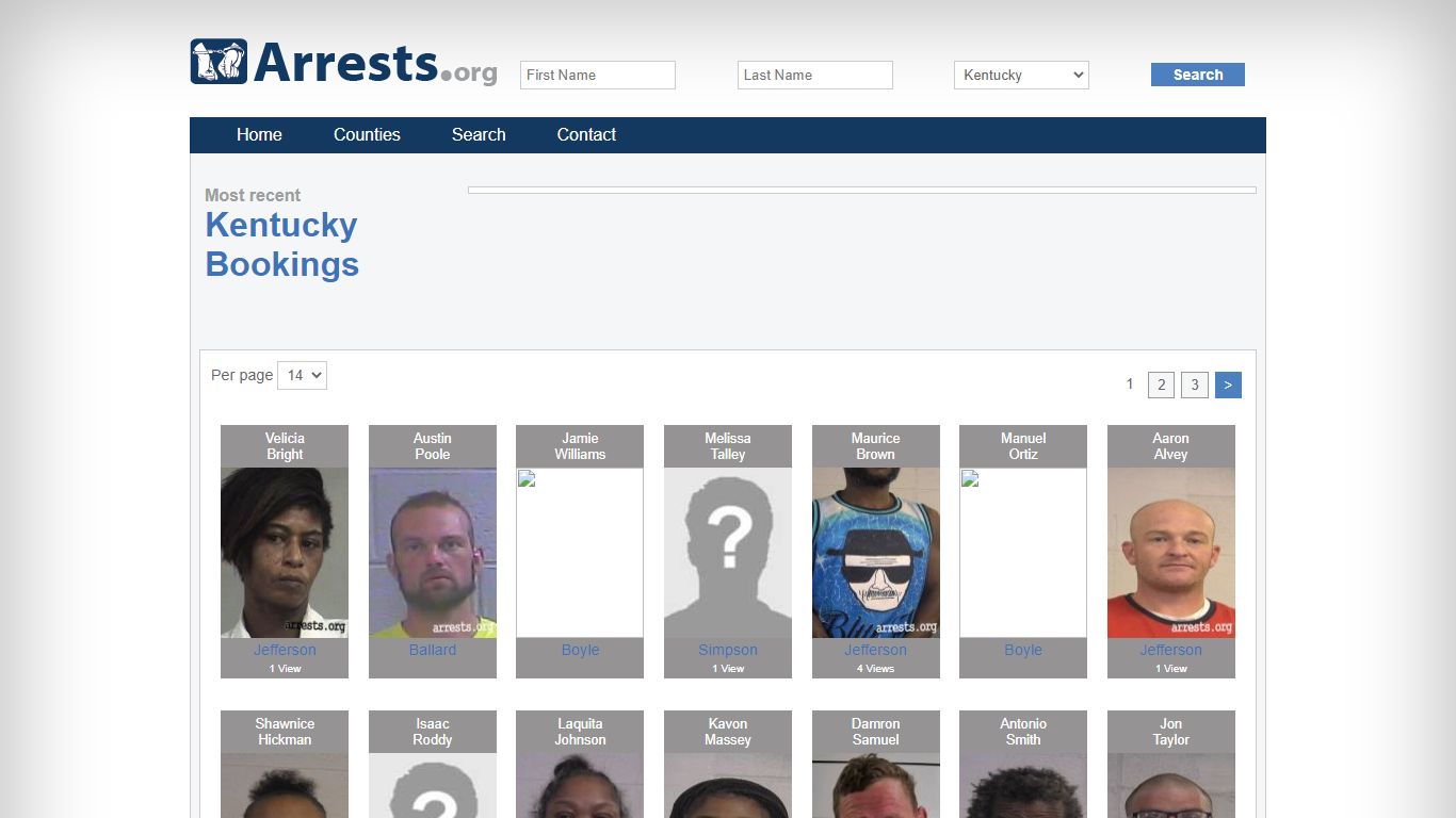 Kentucky Arrests and Inmate Search